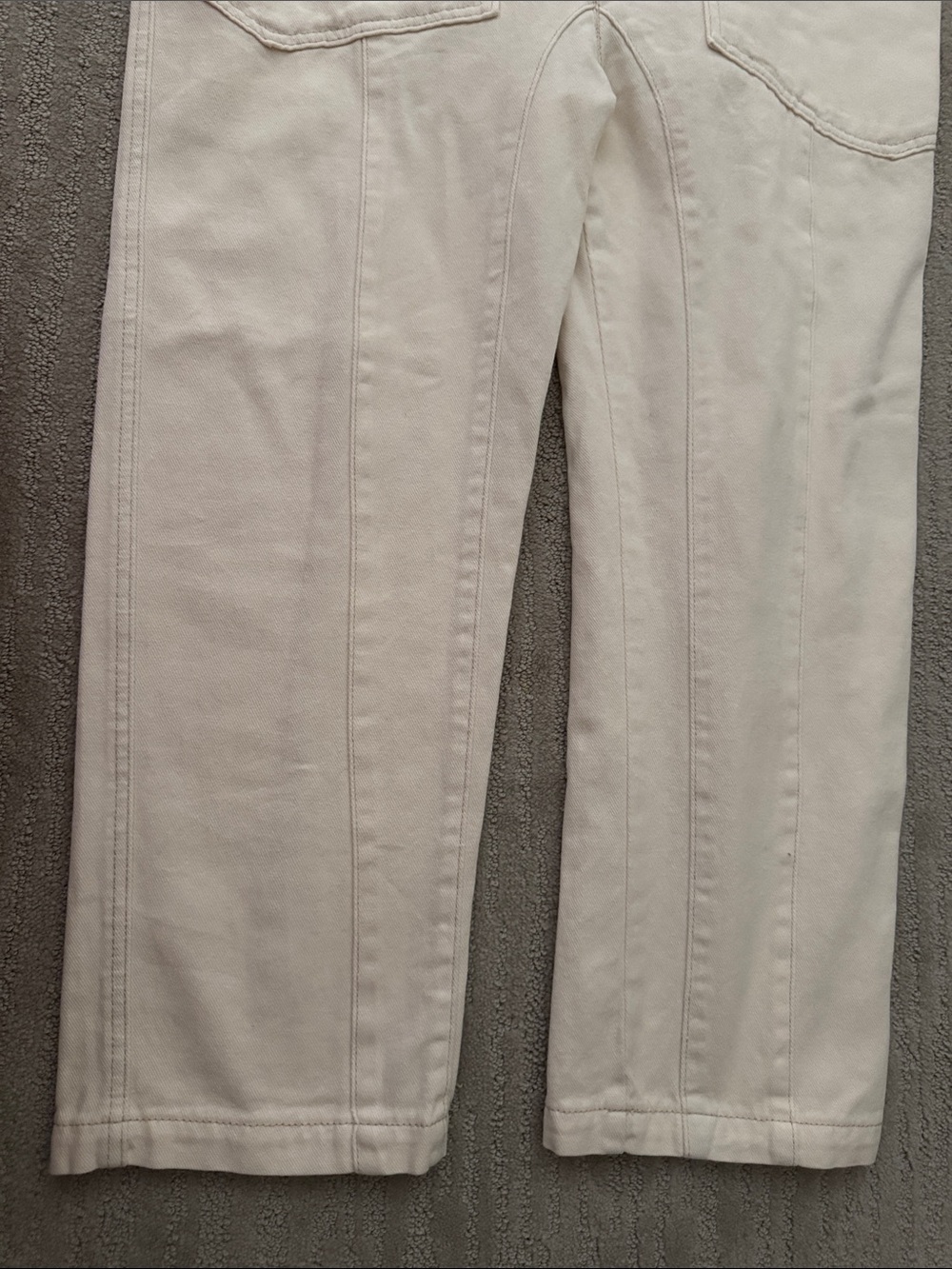 Wishlist Cream-White Denim Overalls - Picture 3 of 10
